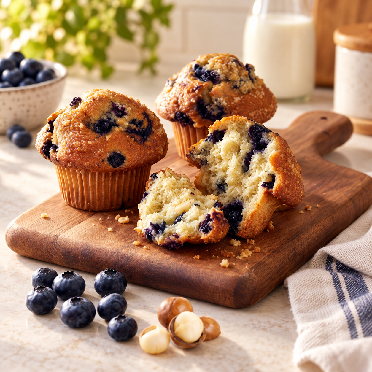Read more about the article Blueberry Macadamia Nut Muffin